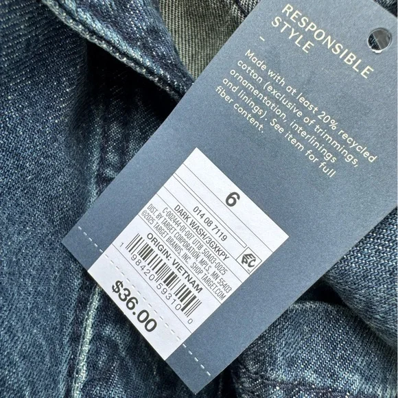 Women's Long Sleeve Denim Romper - Universal Thread Size 6 Brand New - Picture 6 of 8